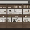 Bookcase Books with Silent Wind Bookcase 3d model