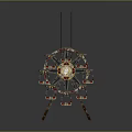 Colorful Ferris Wheel Model With Detailed Cabins And Metal Support Structure