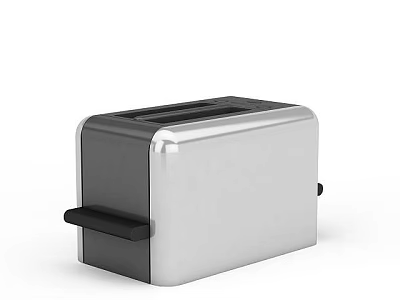Modern Stainless Steel Toaster With Black Accents And Two Toast Slots Design 3d model
