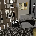 Modern Lazy Sofa 3d model