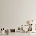 Modern Coffee Machine Kitchen Accessories Ornaments Dim Sum Bread Coffee Cup Seasoning Glass Jar 3d model