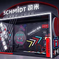 SCHMIDT Luxury Kitchen Event Entrance With Neon Lights Red Accents And Geometric Patterns