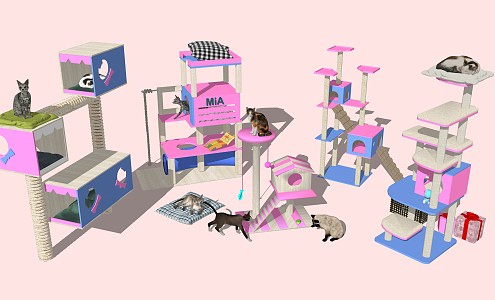 Modern Cat House Cat House Cat Climbing Rack Cat Pet Supplies 3d model