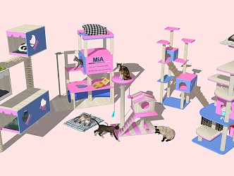 Modern Cat House Cat House Cat Climbing Rack Cat Pet Supplies 3d model