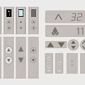 Switch elevator switch stair button 3d model