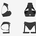 Black Fashionable Functional Clothing Apparel With Strap Design And Zipper Details
