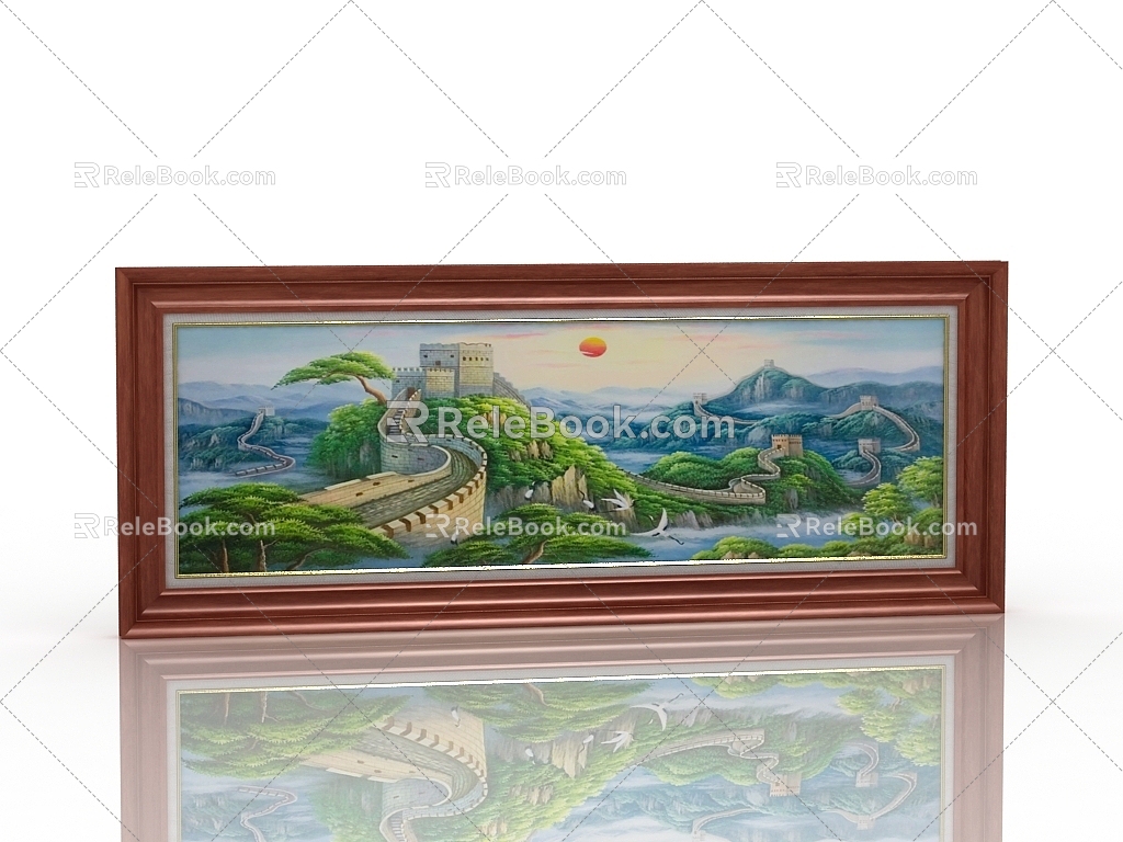 Jane European Mural Painting Oil Painting 3d model