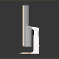 With display computer display LCD monitor computer monitor fish screen curved screen 4 screens 3d model