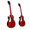 Red Electric Guitars Musical Instruments And Art Supplies With Classic Design