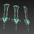 Cursed Dungeon Sword Knight Sword Skull Sword Weapon Cold Weapon Game Equipment Undead Sword 3d model