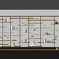 Modern Partition Solid Wood Partition Bookshelf Top Storage Rack Combination Bookshelf Decorative Ornaments Books 3d model