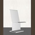 Modern Dining Chair Metal Dining Chair Stainless Steel Dining Chair 3d model