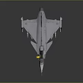 Realistic Gray Fighter Jet Model With Cockpit Weapons And Detailed Wings