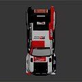 Toyota Off Road Racing Truck With Red Black Silver Exterior And Large Tires
