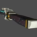 Simple Model Science Fiction Weapon Science Fiction Hammer Warhammer Science Fiction Sword Future Weapon High-tech Battle Blade 3d model