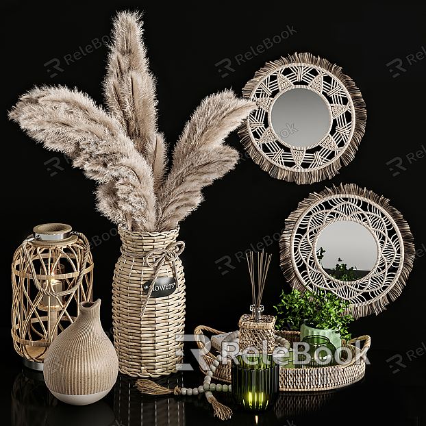 Rattan Ornaments Combination model