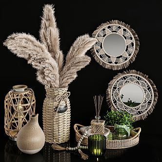 Rattan Ornaments Combination 3d model