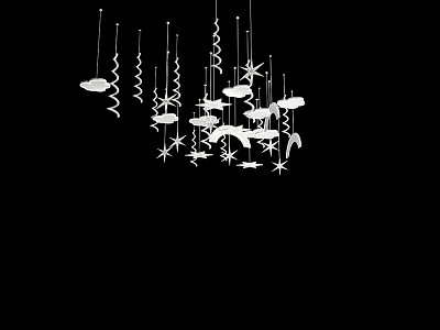Modern chandelier children chandelier 3d model