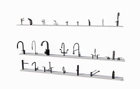 Modern faucet stainless steel faucet counter basin faucet sink faucet retractable faucet 3d model