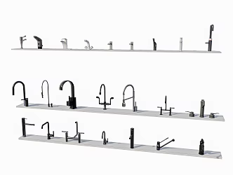 Modern faucet stainless steel faucet counter basin faucet sink faucet retractable faucet 3d model