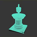 Elegant Stone Decorative Fountain With Two Tiered Bowl And Square Base