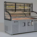 Refrigerated Commercial Display Shelf with Glass Doors Multiple Layers LED Lighting and Metal Frame