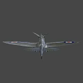 Vintage Military Fighter Plane With Roundels And WX T Markings On Wings
