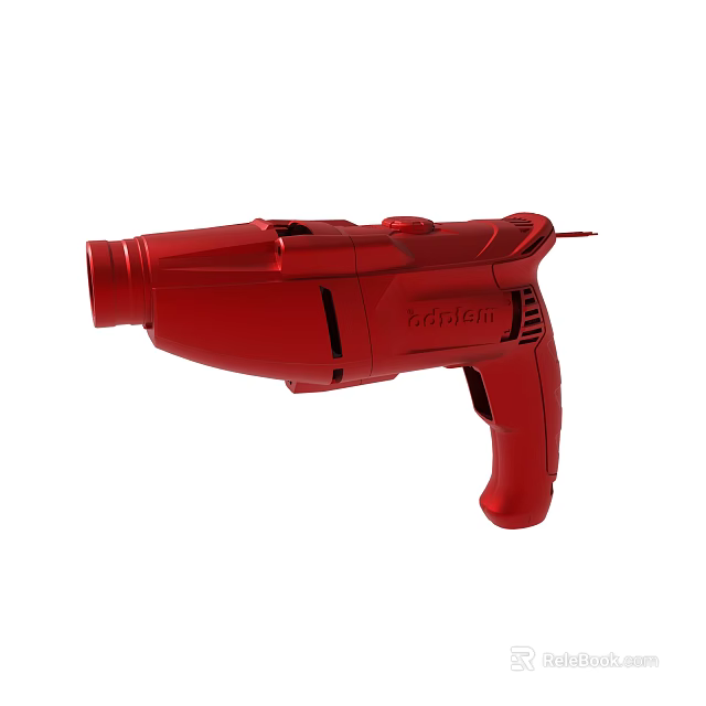 Bardem Red Electric Drill With Ergonomic Handle And Power Cord Design 3d model 