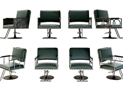 Various Modern Massage Chairs With Leather Seats And Metal Bases Design 3d model