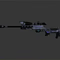 Modern Tactical Sniper Rifle With Telescopic Sight And Metal Body Design