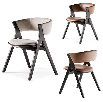 Italian Poliform single chair collection 3d model