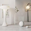 Modern Floor Lamps With Spiral And Circular Ring Designs In Minimalist Interior