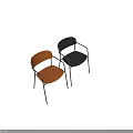 Modern Leisure Chair With Wooden Seat Backrest And Metal Frame Design