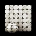 Vintage Black And White Textured Football Sports Equipment With Retro Design
