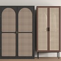 rattan wardrobe 3d model