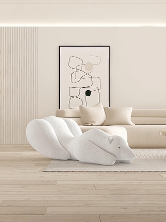 Modern single sofa 3d model