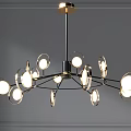 Modern Geometric Chandelier Designs With Metal Frames And LED Lighting For Interior Decor