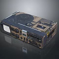 Vintage Retro Radio With Control Knobs Speaker Grille And Classic Design Features 3d model