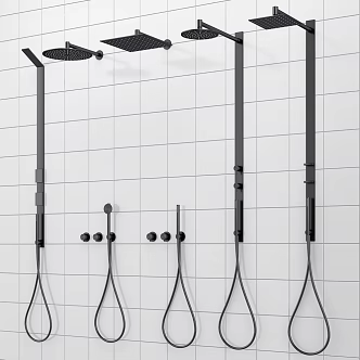 Modern rain shower head 3d model