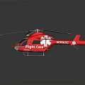 Red Space Mission Helicopter Featuring Yellow Gray Rotors And Red Fuselage Design