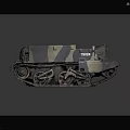 Detailed Military Tank Model With Camouflage Pattern Tracks Wheels And T3059 Number