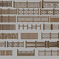 Various Wooden Fence Designs Featuring Intricate Patterns And Decorative Styles