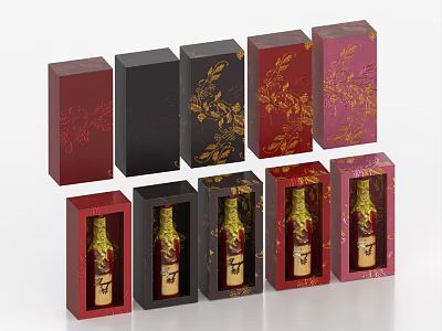 Red Wine Red Wine Box Red Wine Gift Box Wine Gift Box 3d model