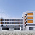 Modern Simple Primary School 3d model