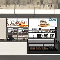 Modern Bubble Tea Shop Interior With Bar Counter Digital Menu Screens And Beverage