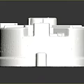 Precision Engineered Metallic Mechanical Part Featuring Detailed Holes And Industrial Structure