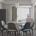 Elegant Modern Living And Dining Room Interior With Green Wall Chandelier Blue Sofa And Piano