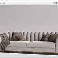 Modern double sofa 3d model