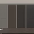 Modern Hinged Doors in Various Colors Arranged in a Row with Sleek Design