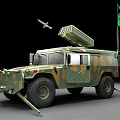 Camouflaged Military Vehicle Equipped With Missile Launcher And Brazilian Flag